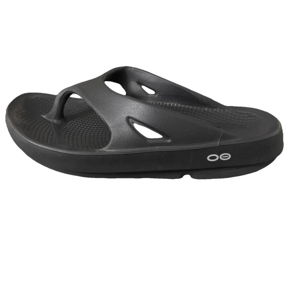 OOFOS OOriginal Recovery Flip Sandals Women’s Size 8 Men’s 6 Unisex Solid Black
